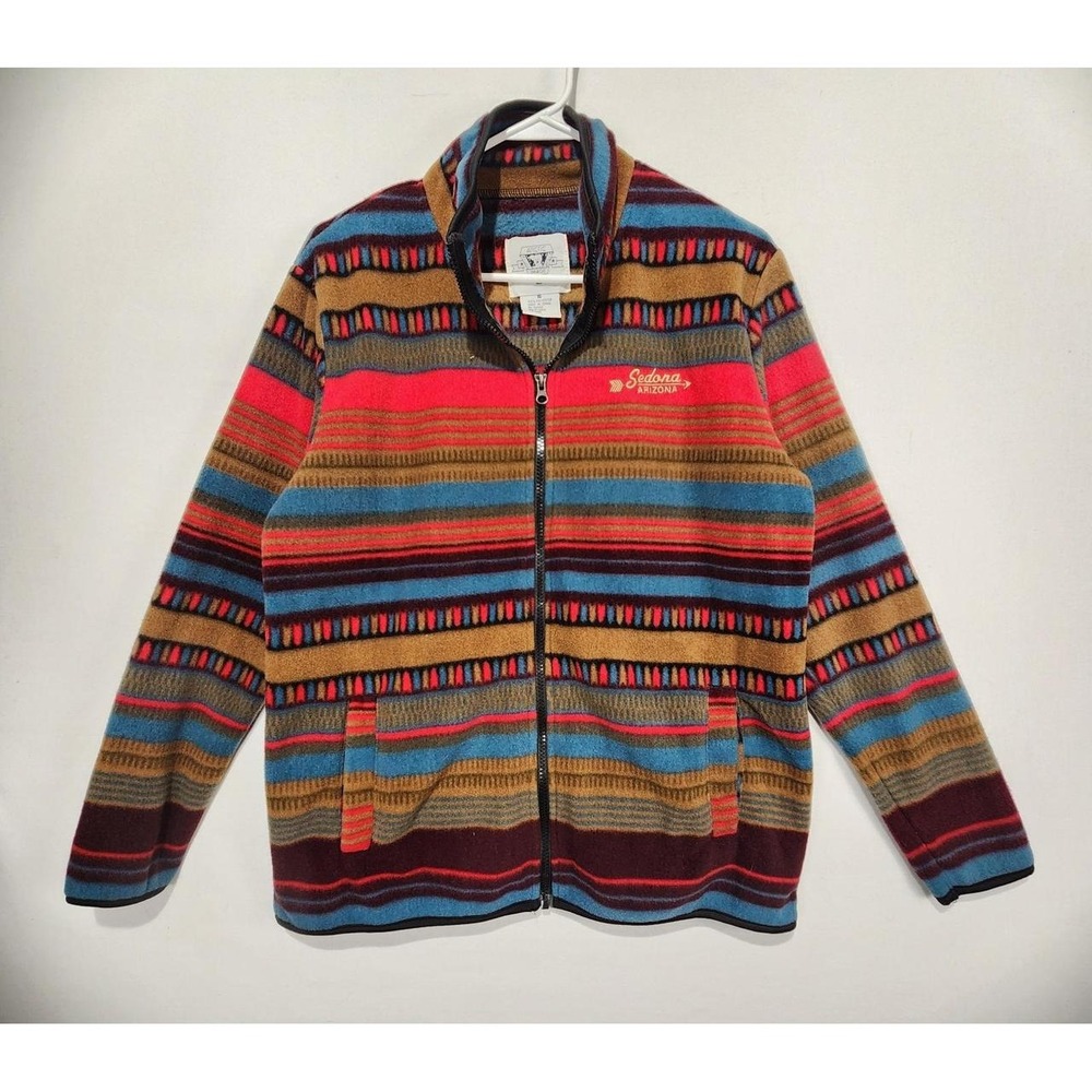 Arctic Image Sedona Arizona Fleece Jacket Womens S Southwestern Aztec Full Zip